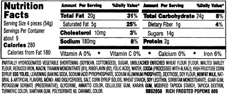Ingredient label for “all-natural” ice cream