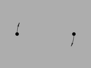 Rotating dots 1/2 cycle out of phase