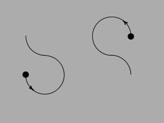 Rotating dots in Opposite Figure-Eights